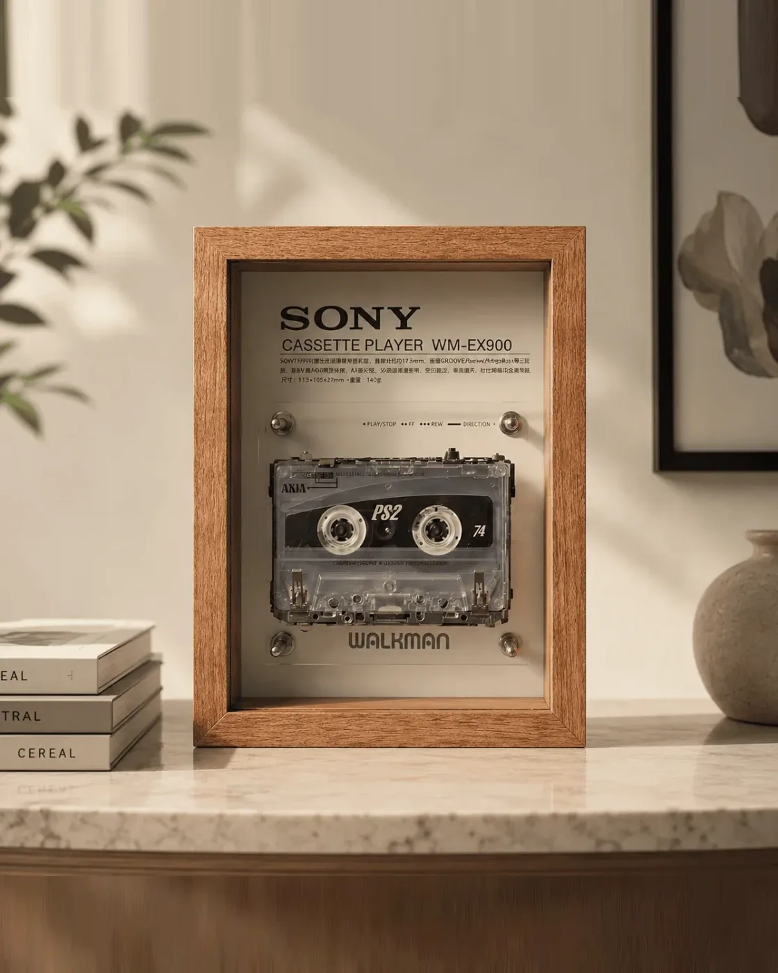 Vintage Cassette Player Display Frame · WM-EX900