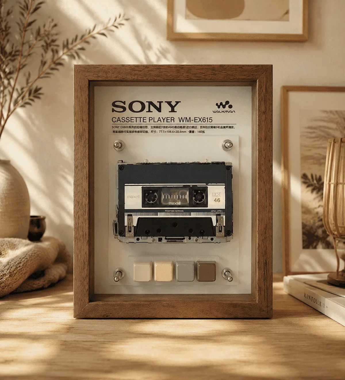 Vintage Cassette Player Display Frame · WM-EX615