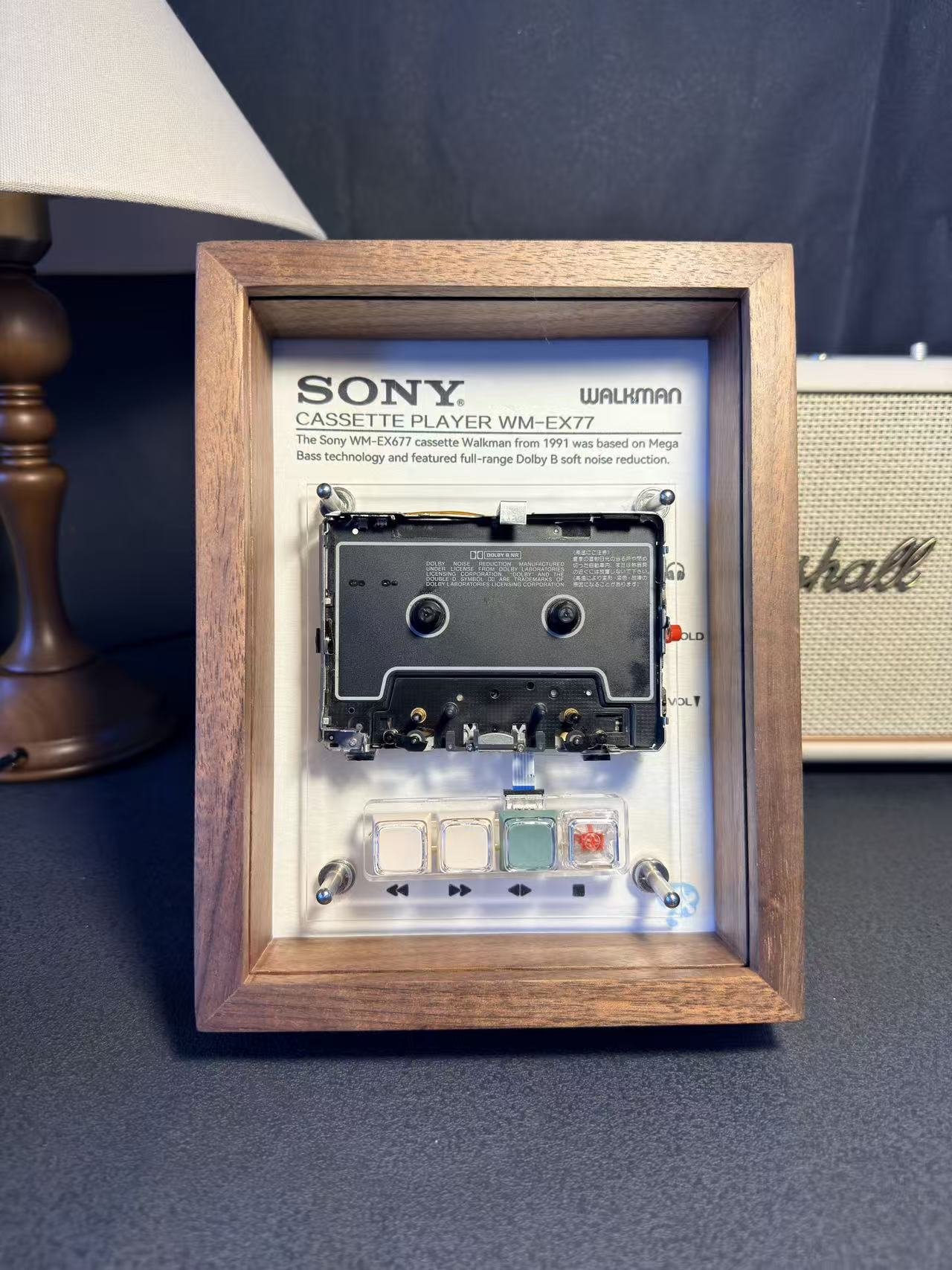 Vintage Cassette Player Display Frame · WM-EX77 front view